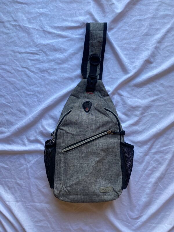 GRAY SLING BAG