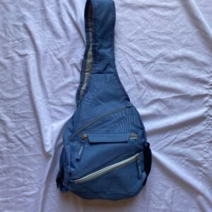 BLUE POLYESTER SLING  BAG