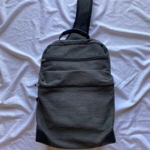 LARGE GRAY SLING BAG