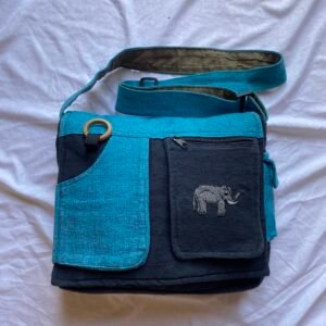 Black Blue messenger bag